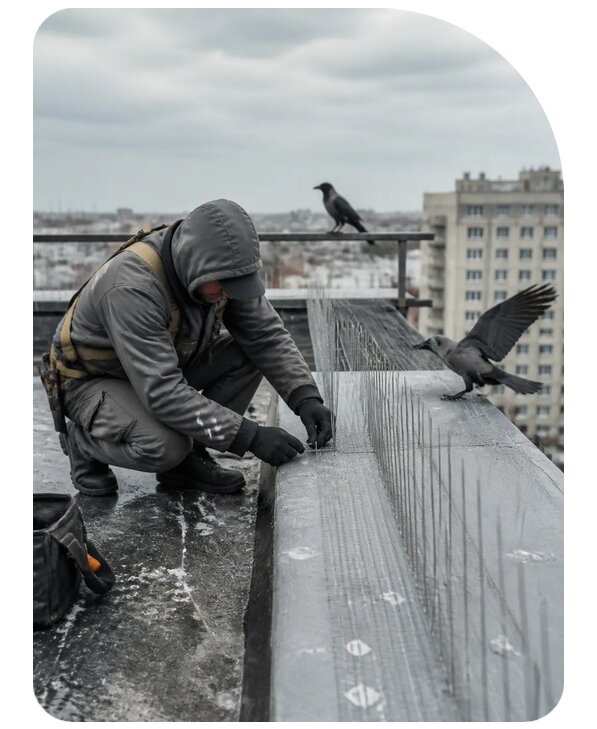Защита от ворон под ключ в Дмитрах по цене от 5360 р. | Сенат-Дмв